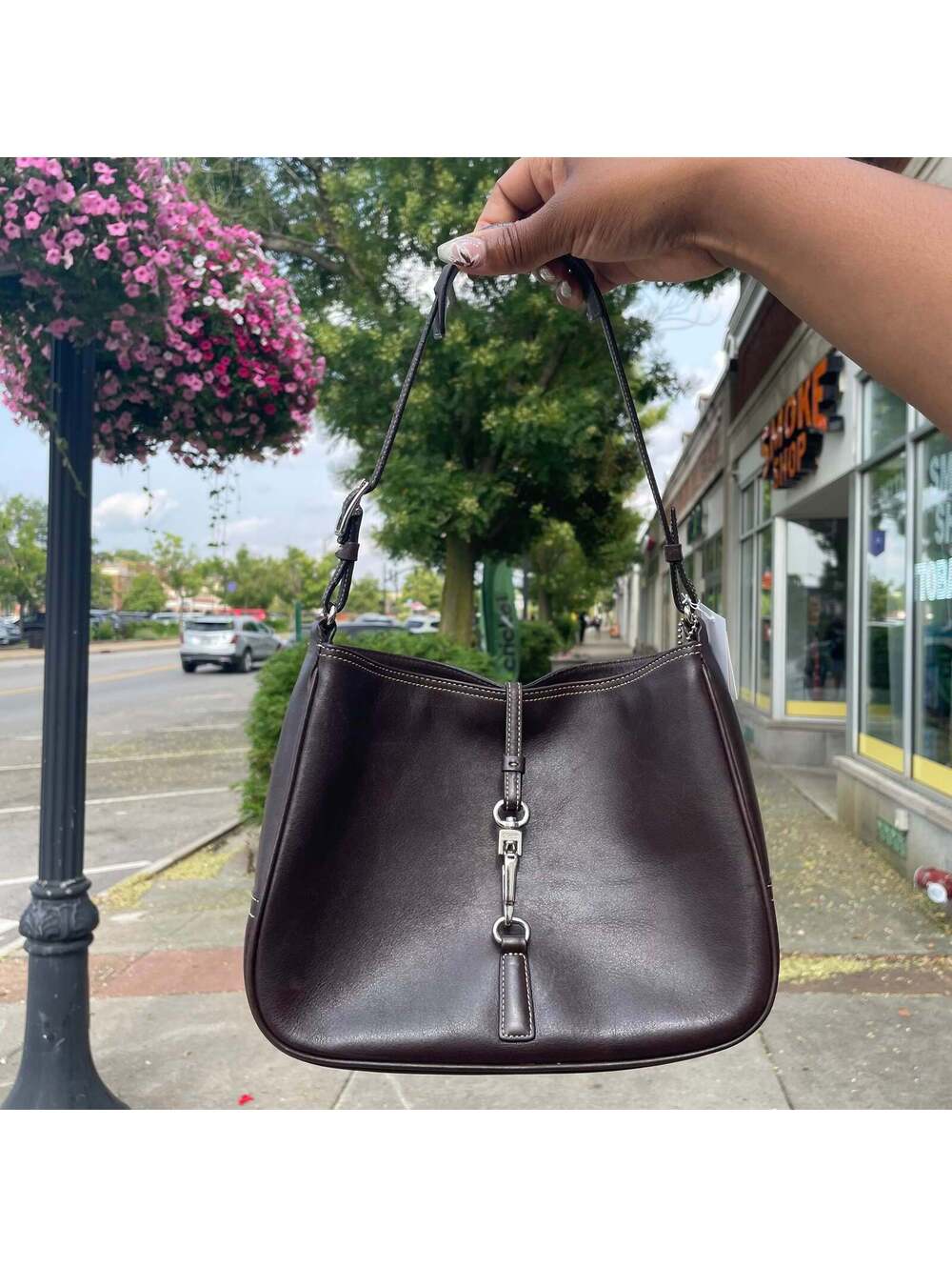 Coach 2002 Brown Clip Hobo Shoulder Bag #7751